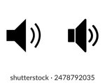speaker icon vector. Speaker icon vector for web and mobile app. volume sign and symbol. loudspeaker icon. Vector illustration. Eps file 107.
