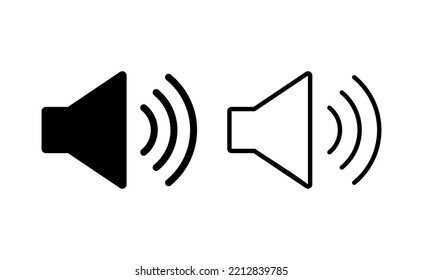 Vector de iconos del altavoz para aplicaciones web y móviles. signo de volumen y símbolo. icono de altavoz. símbolo de sonido