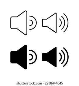 Vector de iconos del altavoz para aplicaciones web y móviles. signo de volumen y símbolo. icono de altavoz. símbolo de sonido