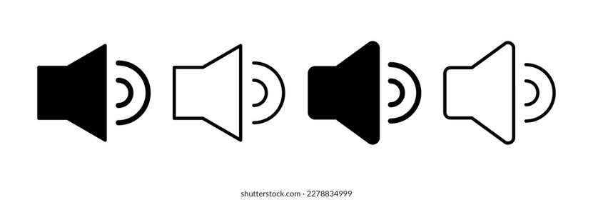 Speaker icon vector for web and mobile app. volume sign and symbol. loudspeaker icon. sound symbol