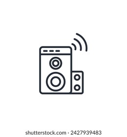 Speaker icon. vector.Editable stroke.linear style sign for use web design,logo.Symbol illustration.