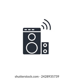 Icono de altavoz. vector.Trazo editable.signo de estilo lineal para el uso de diseño web,logo.Ilustración de símbolo.