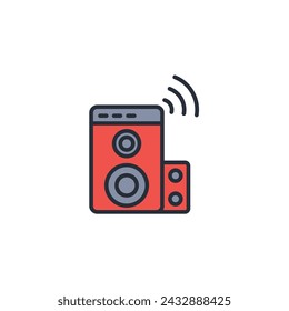 Speaker icon. vector.Editable stroke.linear style sign for use web design,logo.Symbol illustration.