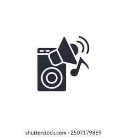 Lautsprechersymbol. vector.Editable stroke.linear style Zeichen zur Verwendung Web-Design, logo.Symbol-Illustration.