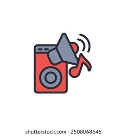 Icono del altavoz. Vector. Trazo editable. signo de estilo lineal para uso Diseño web, logotipo. Ilustración de símbolo.