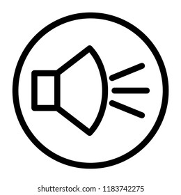 Speaker Icon. Voice, Noise. Unmute Illustration. Applied as Trendy Symbol for Design Elements, Websites, Presentation and Application - Vector. 