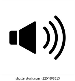 Speaker icon. volume icon. loudspeaker icon. sound symbol vector illustration on white background. EPS 10