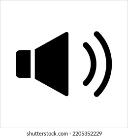 Speaker icon. volume icon. loudspeaker icon. sound symbol vector illustration on white background. EPS 10