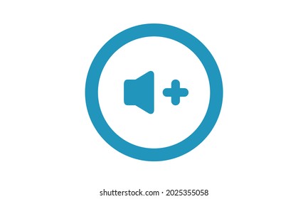 Speaker icon volume plus vector image
