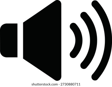 Icono del altavoz, Vector de la silueta del volumen. señal del altavoz. símbolo del sonido