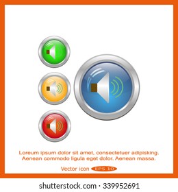 Speaker icon. Volume icon. Sound icon