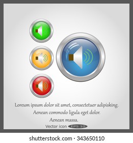 Speaker icon. Volume icon. Sound icon