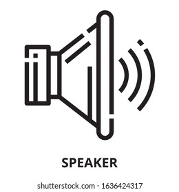Speaker icon for website, application, printing, document, poster design, etc.