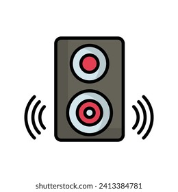 speaker icon with white background vector stock illustration