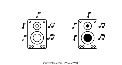 speaker icon with white background vector stock illustration