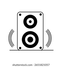 speaker icon with white background vector stock illustration