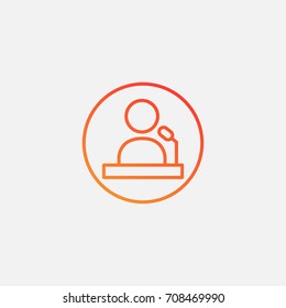 Speaker icon.gradient illustration isolated vector sign symbol