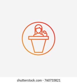 Speaker icon.gradient illustration isolated vector sign symbol