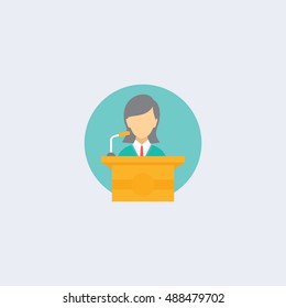 Speaker icon.Lecture  icon.Vector illustration