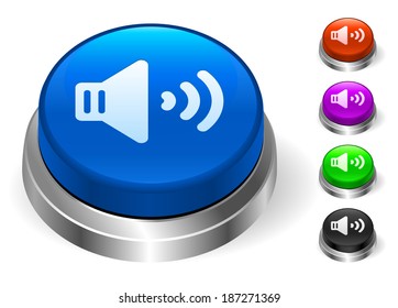 Iconos del altavoz en la colección de botones redondos