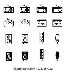 speaker icons set