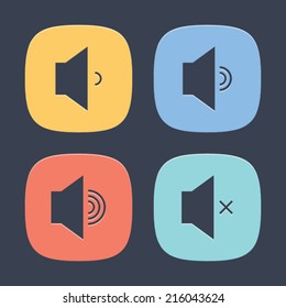 Speaker icons set