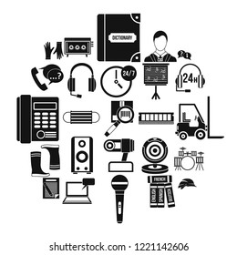 Speaker icons set. Simple set of 25 speaker vector icons for web isolated on white background