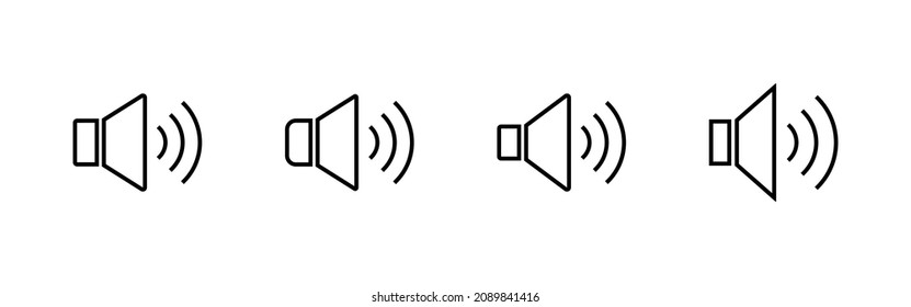 Speaker icons set. volume sign and symbol. loudspeaker icon. sound symbol