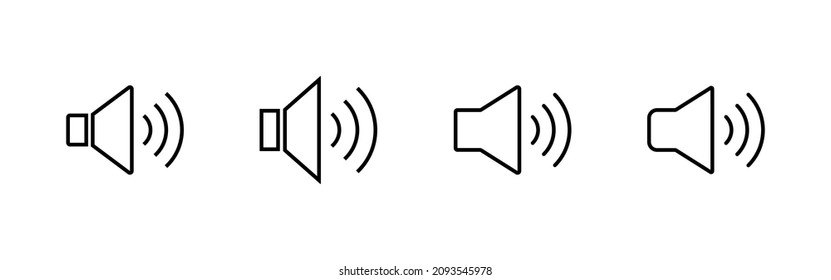 Speaker icons set. volume sign and symbol. loudspeaker icon. sound symbol