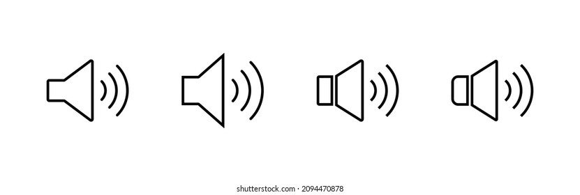 Speaker icons set. volume sign and symbol. loudspeaker icon. sound symbol