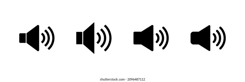 Speaker icons set. volume sign and symbol. loudspeaker icon. sound symbol