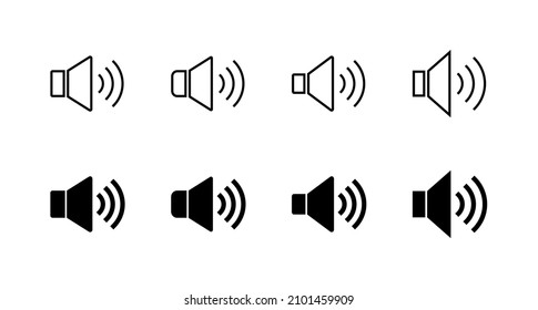 Speaker icons set. volume sign and symbol. loudspeaker icon. sound symbol