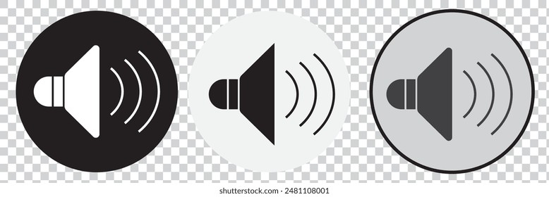 Speaker icons set. volume sign and symbol. loudspeaker icon. sound symbol