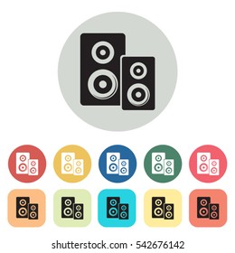 Speaker icons set.Vector illustration
