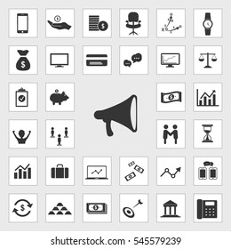 Speaker icons universal set for web and mobile