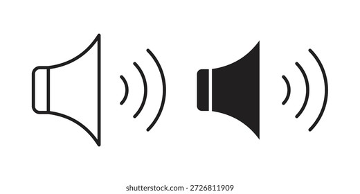 Colección de Vector de iconos de altavoz para Diseños web. iconos planos