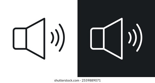 Speaker icons. vector set in black colors