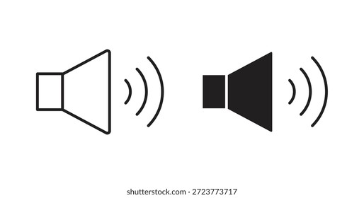 Iconos del altavoz, símbolos del Vector. cartel plano lleno