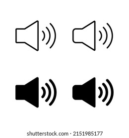 Speaker icons vector. volume sign and symbol. loudspeaker icon. sound symbol