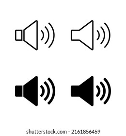 Speaker icons vector. volume sign and symbol. loudspeaker icon. sound symbol