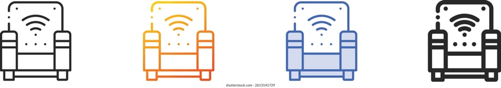 speaker icon.Thin Linear, Gradient, Blue Stroke and bold Style Design Isolated On White Background