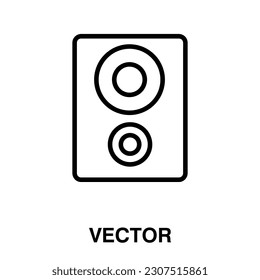 Lautsprechersymbol, Vektorgrafik. Lautsprechersymbol einzeln auf weißem Hintergrund, Lautsprechersymbol.eps