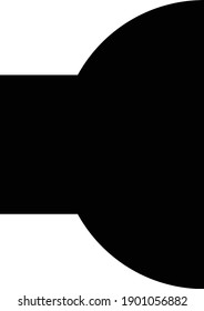 speaker illustration icon with a combined rectangle and half circle