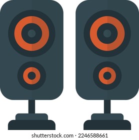 speaker illustration in minimal style isolated on background