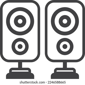 speaker illustration in minimal style isolated on background