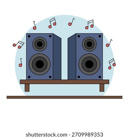 A ilustração do orador é adequada para festa ou evento.