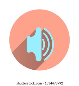 speaker illustrations, sound or volume icons, loudspeaker button.