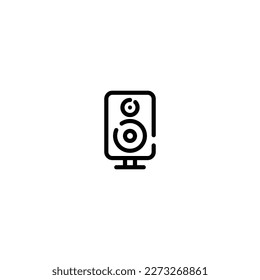 Speaker incomplete line art icon template