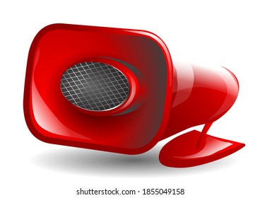 altavoz aislado en un fondo blanco. 10 EPS