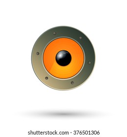 Speaker isolated on white background. Vector illustration.